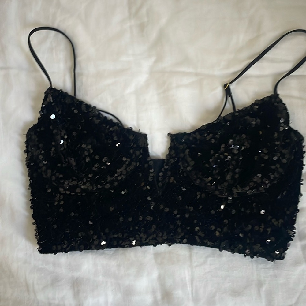 Anthropologie “The Eve” Sequins Bralette Top